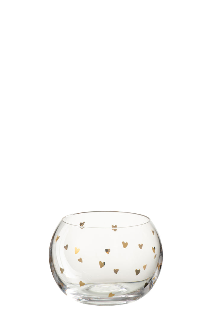 Aperoglaasje hartjes glas - J-LINE