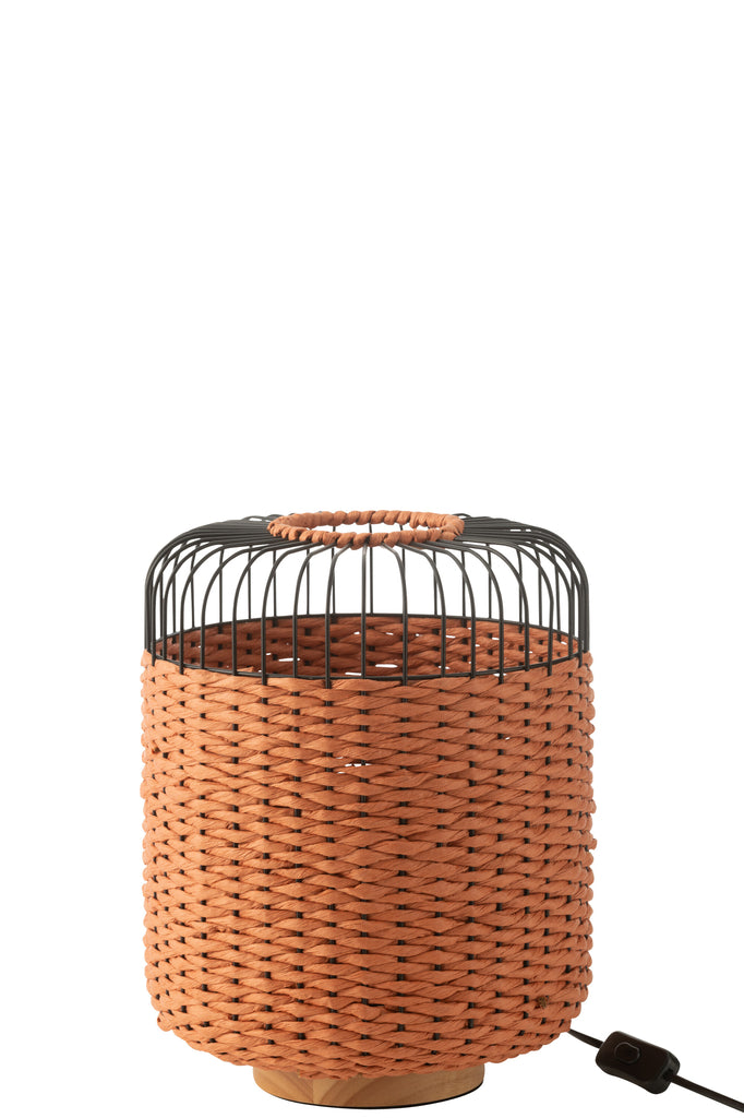 Lampe de table en métal orange - J-LINE