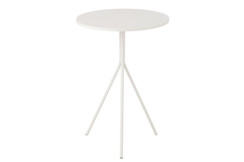 Bijzettafel rond metaal wit - J-LINE
