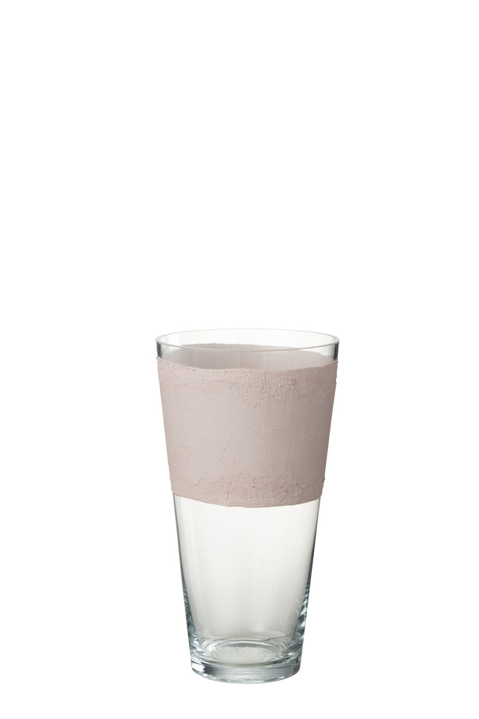 Vaas Delph Glas Transparant/Roze S - J-LINE