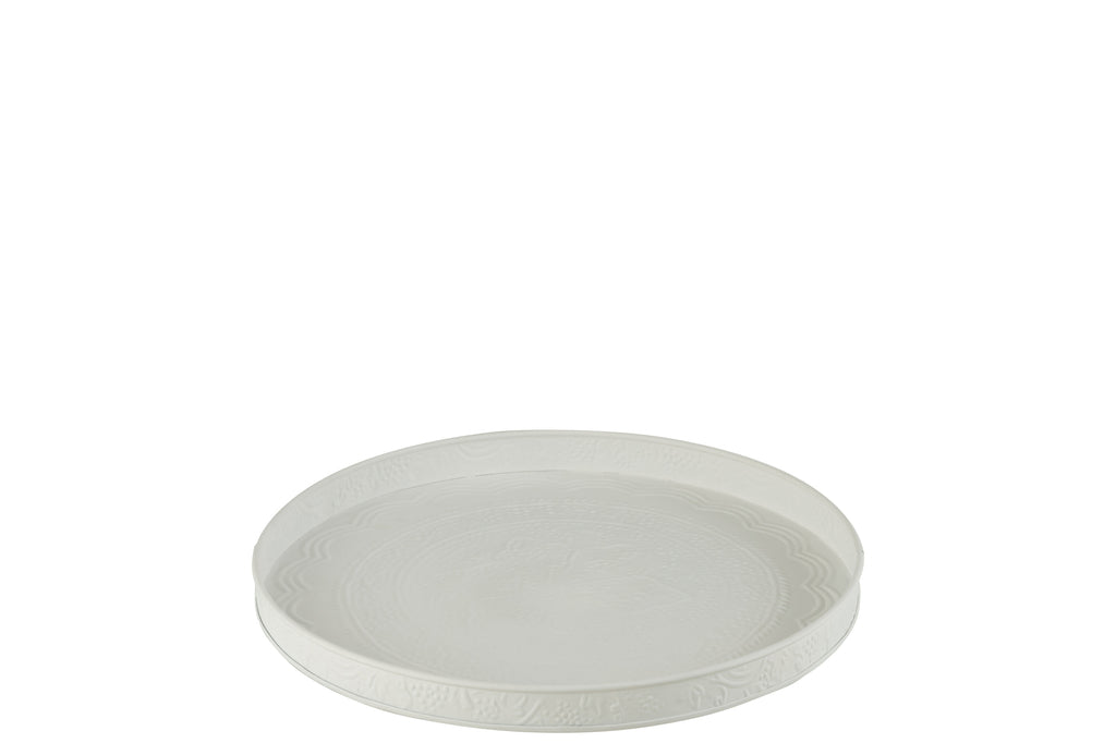Ronde klassieke schalen IJzer Wit S - J-LINE