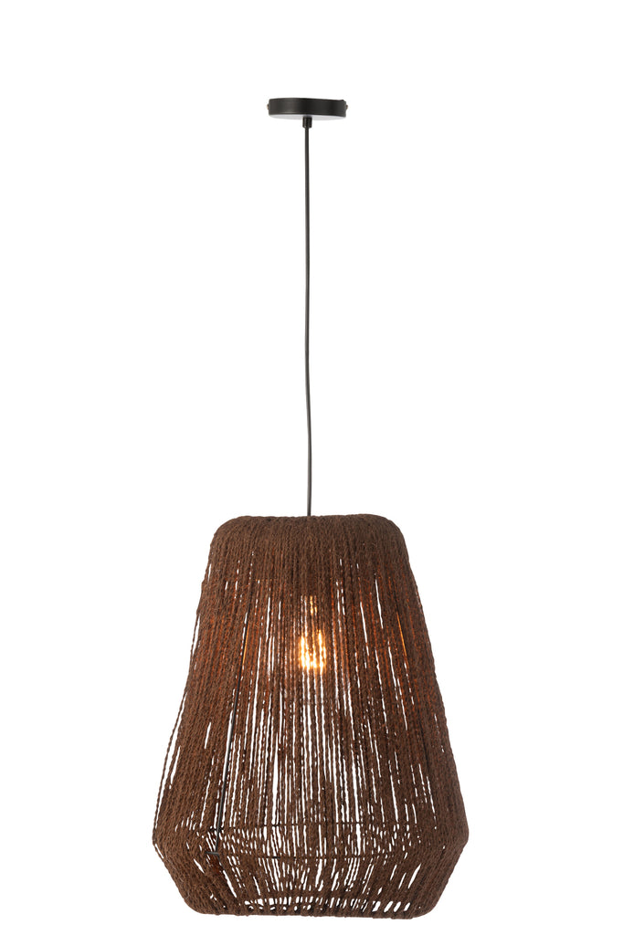 Hanglamp Metaal/Palm Zwart L - J-LINE