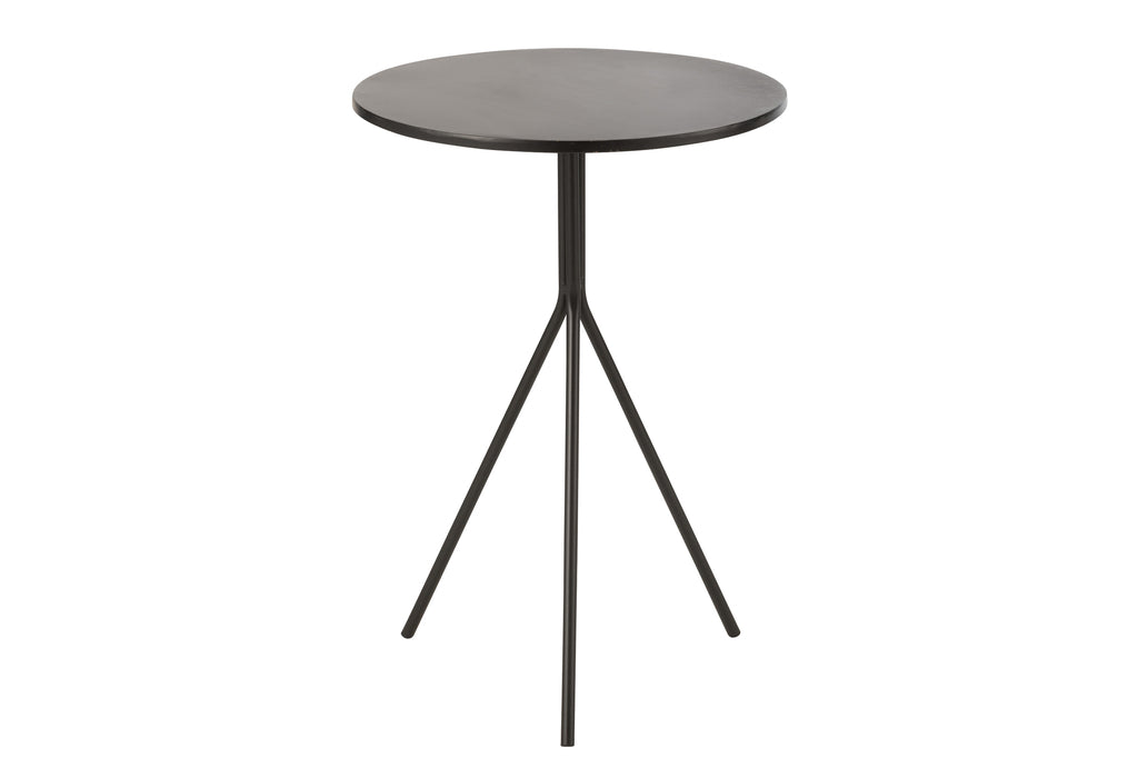 Bijzettafel rond metaal zwart - J-LINE