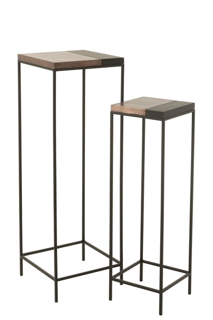Plantenstand S/2 brons/zwart - J-LINE