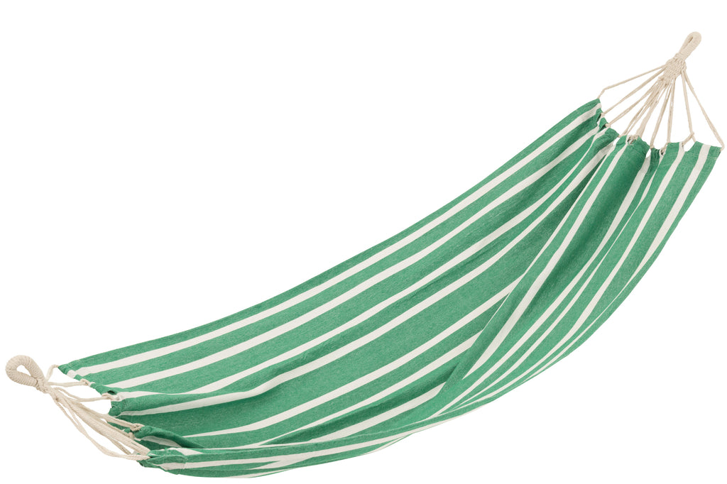 Hangmat Strepen donkergroen/wit- J-LINE