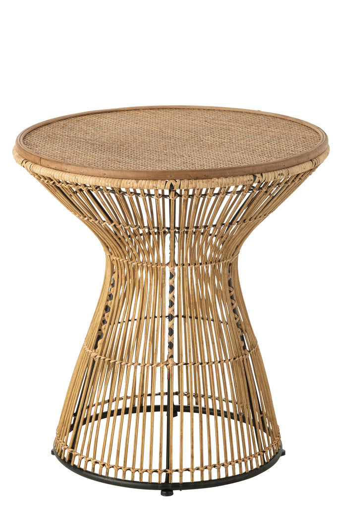 Bijzettafel groeven rotan J-LINE