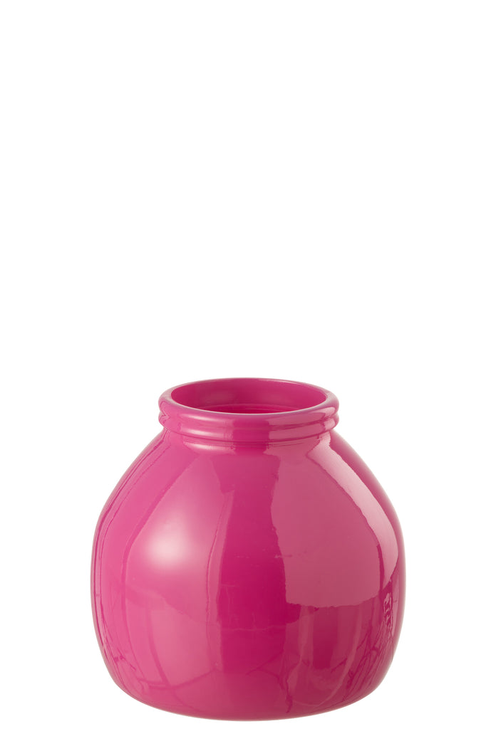 Vaas Glas Oranje Roze S - J-LINE
