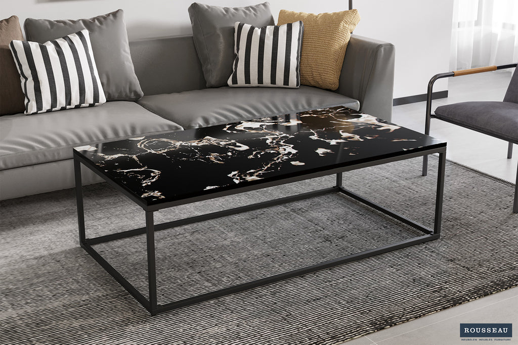 Salontafel 'Livorno' Composiet Marmer Zwart - RS