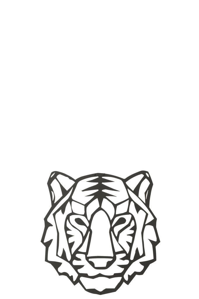 Décoration murale Tigre en métal noir - J-LINE