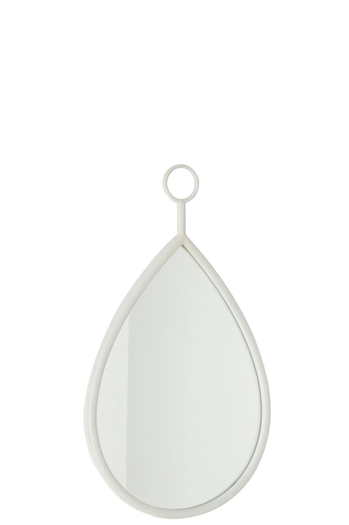 Miroir goutte MDF blanc S - J-LINE