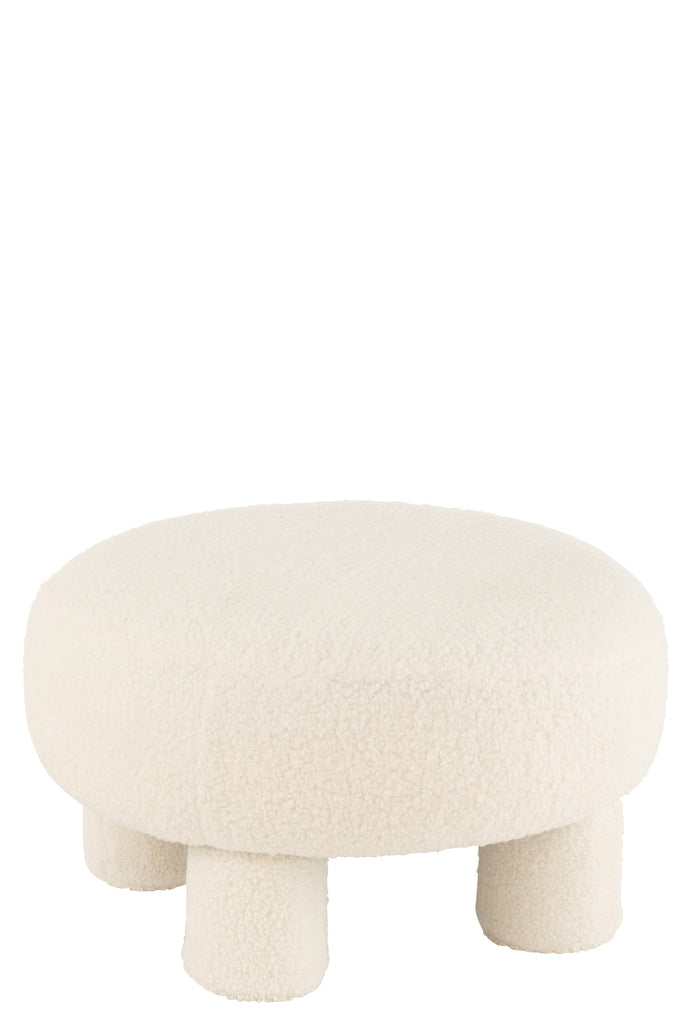 Kruk Teddy bouclé wit - J-LINE