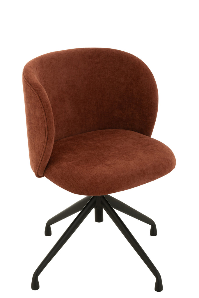 Chaise réglable et rotative Textile Bordeaux - J-LINE