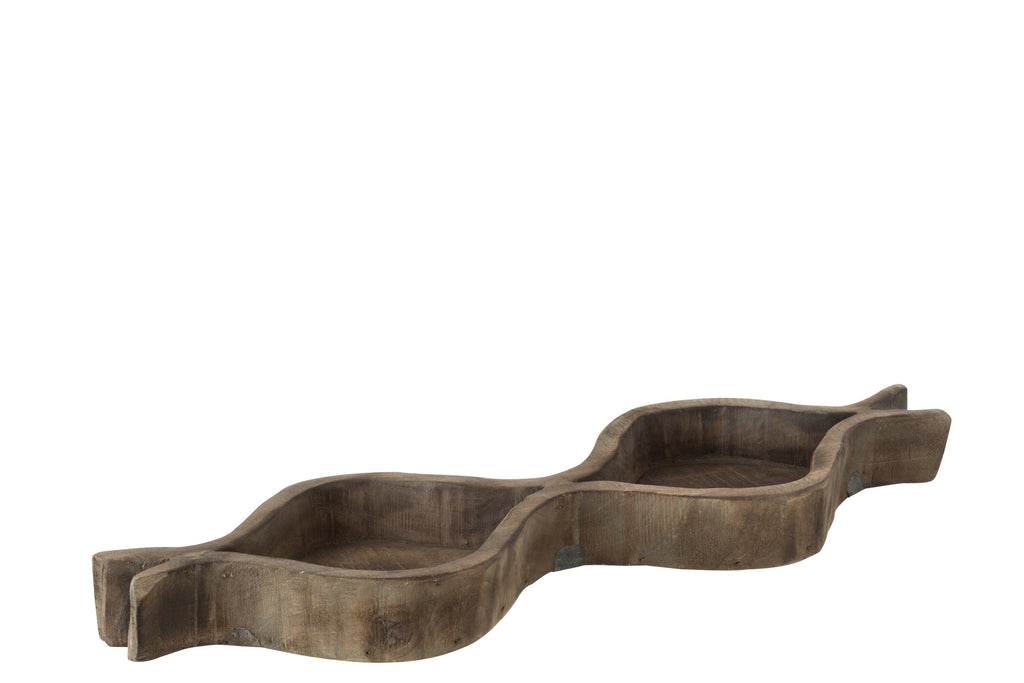 Decoratie Schaal Hout Natuurlijk - J-LINE
