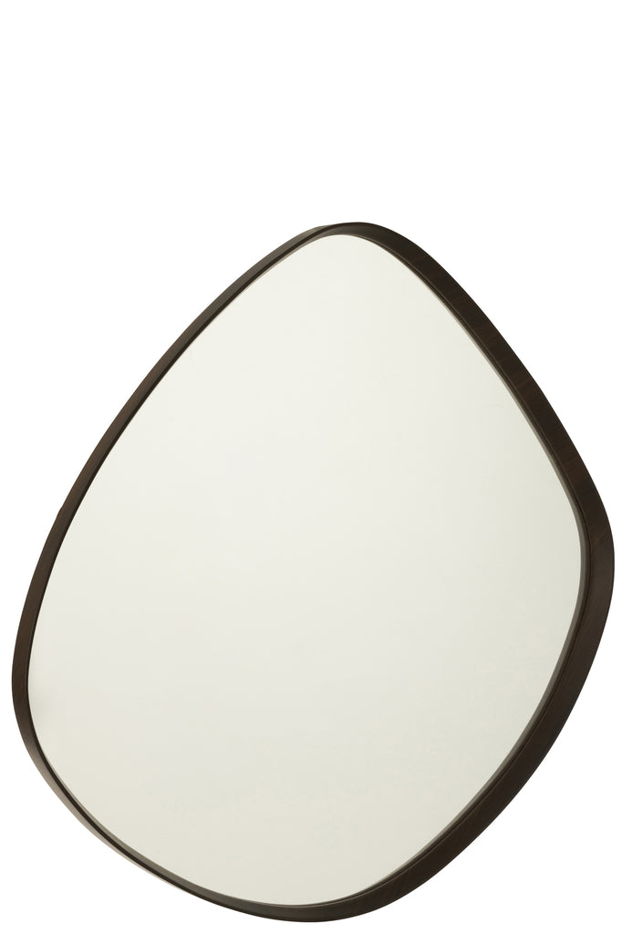 Spiegel Abstract MDF donkerbruin L - J-LINE