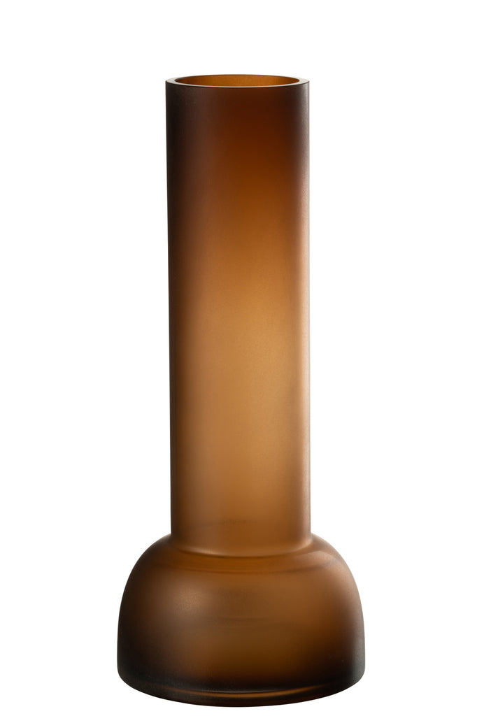 Vaas/Kaarsenhouder Yoko Glas Bruin L - J-LINE