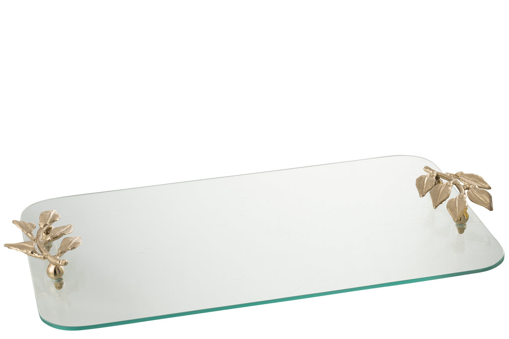 Schaal blad Glas/IJzer - J-LINE