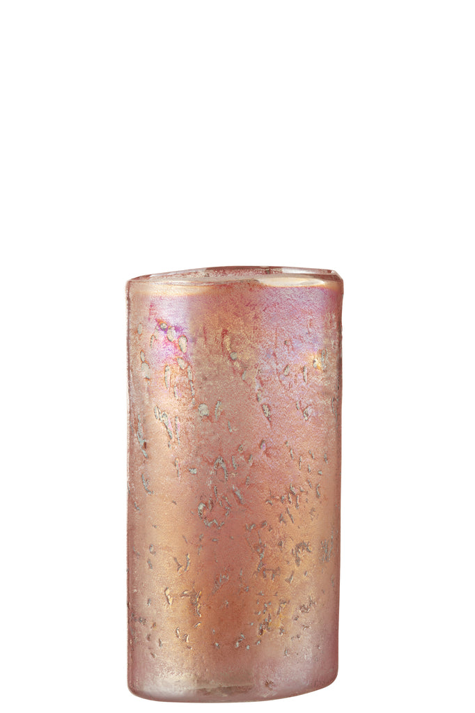 Vaas Ovaal Glas Roze Mix L - J-LINE