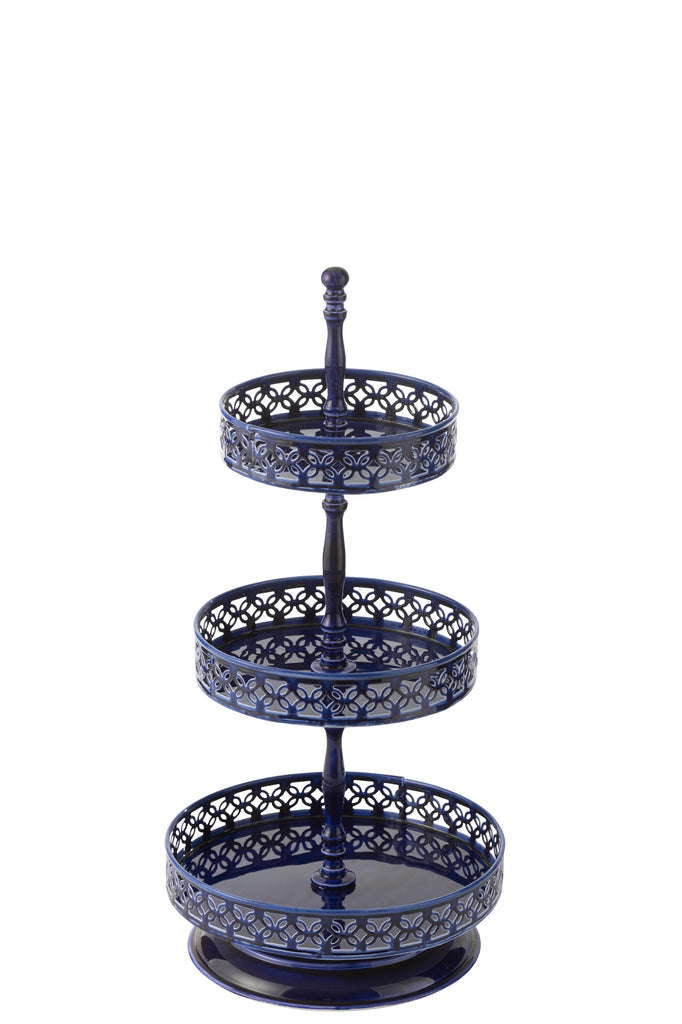 Taartplateau IJzer Blauw - J-LINE