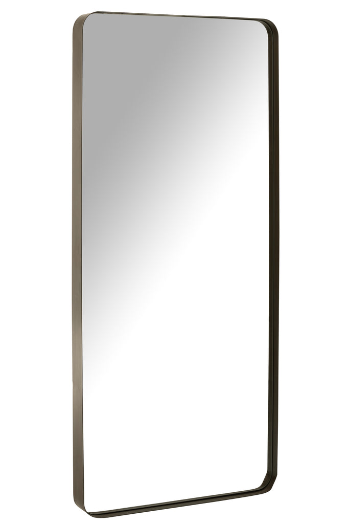 Miroir Markus en métal/verre noir L - J-LINE