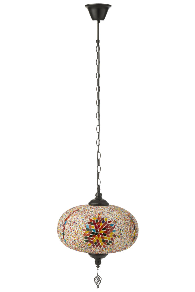 Hanglamp Mozaïekglas/Metaal Oranje L - J-LINE