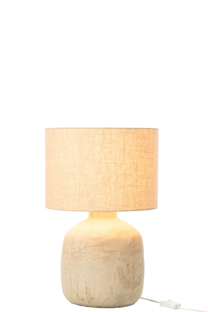 Lampe de table Mia beige terracotta S - J-LINE