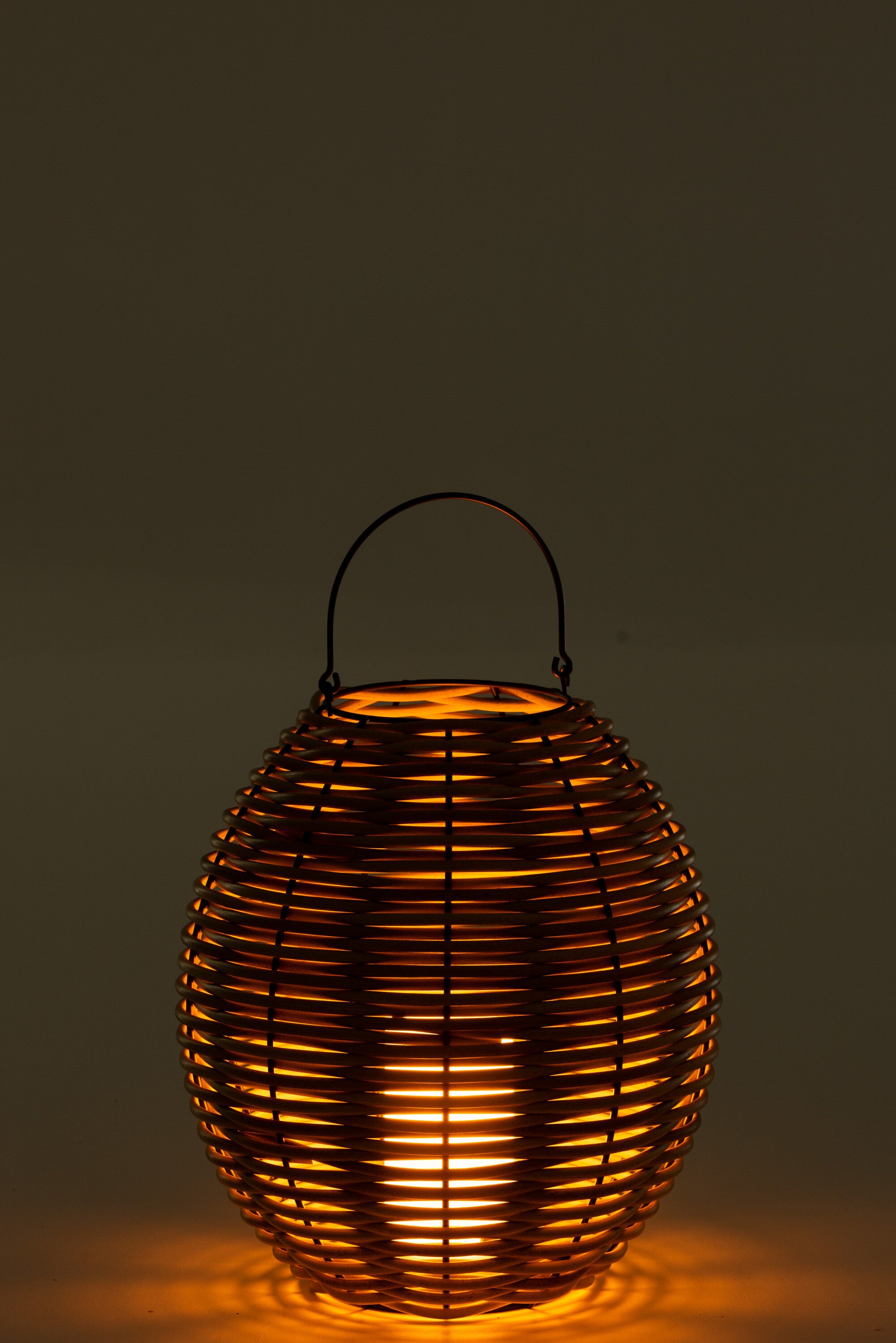 Lantaarn Geweven Led Plastic M - J-LINE
