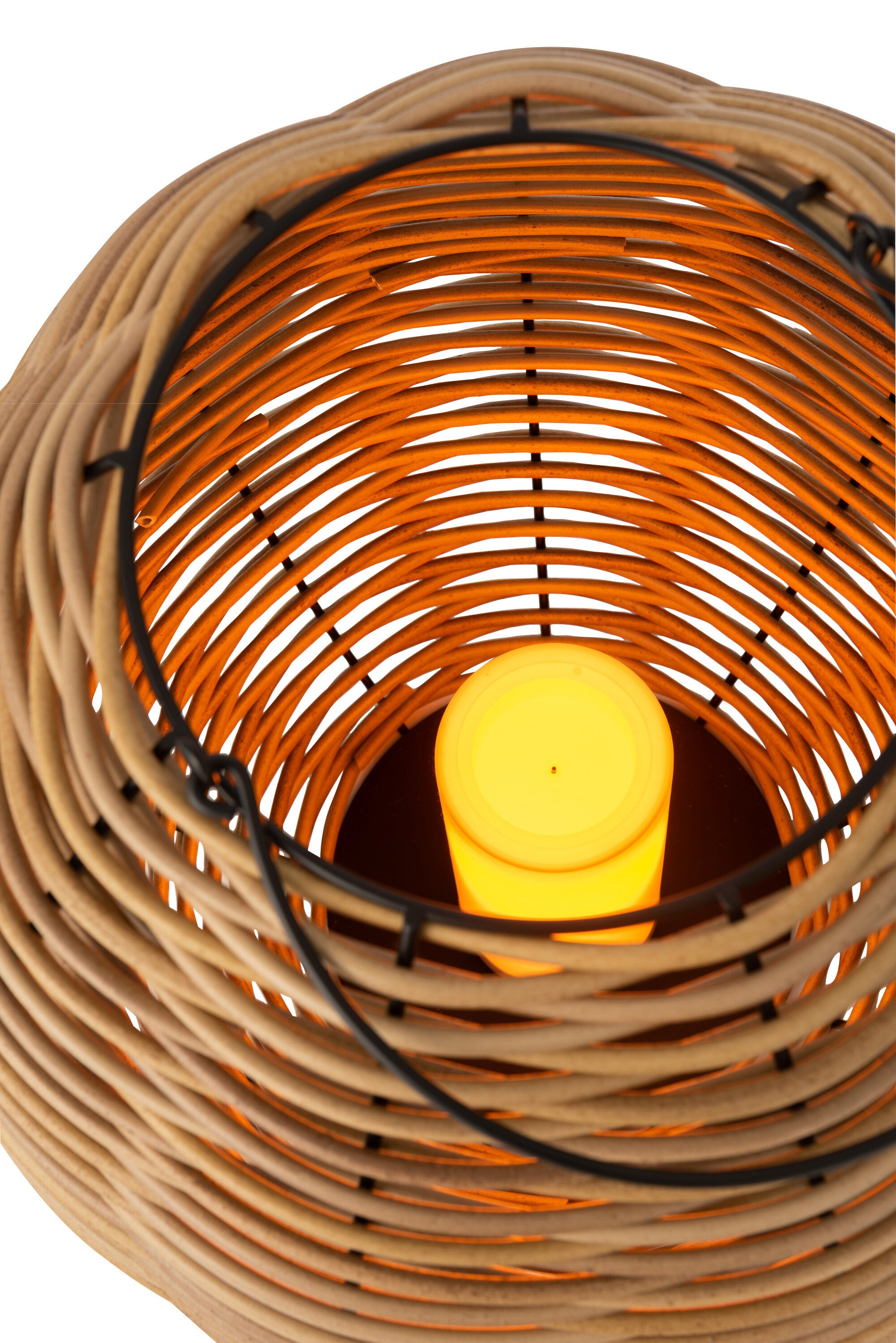 Lantaarn Geweven Led Plastic M - J-LINE