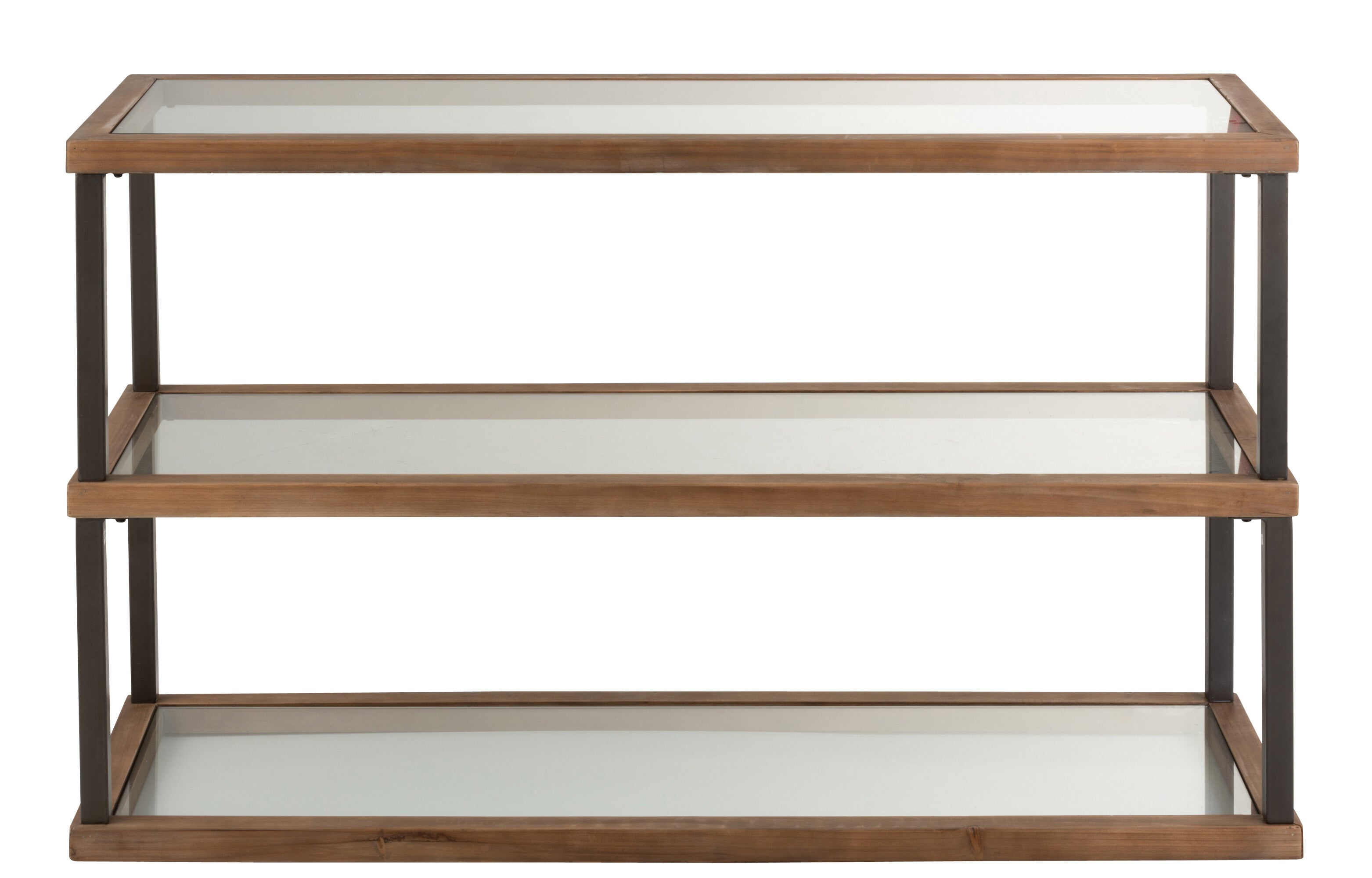 Wandtafel 3 niveaus Glas/Hout Bruin - J-LINE