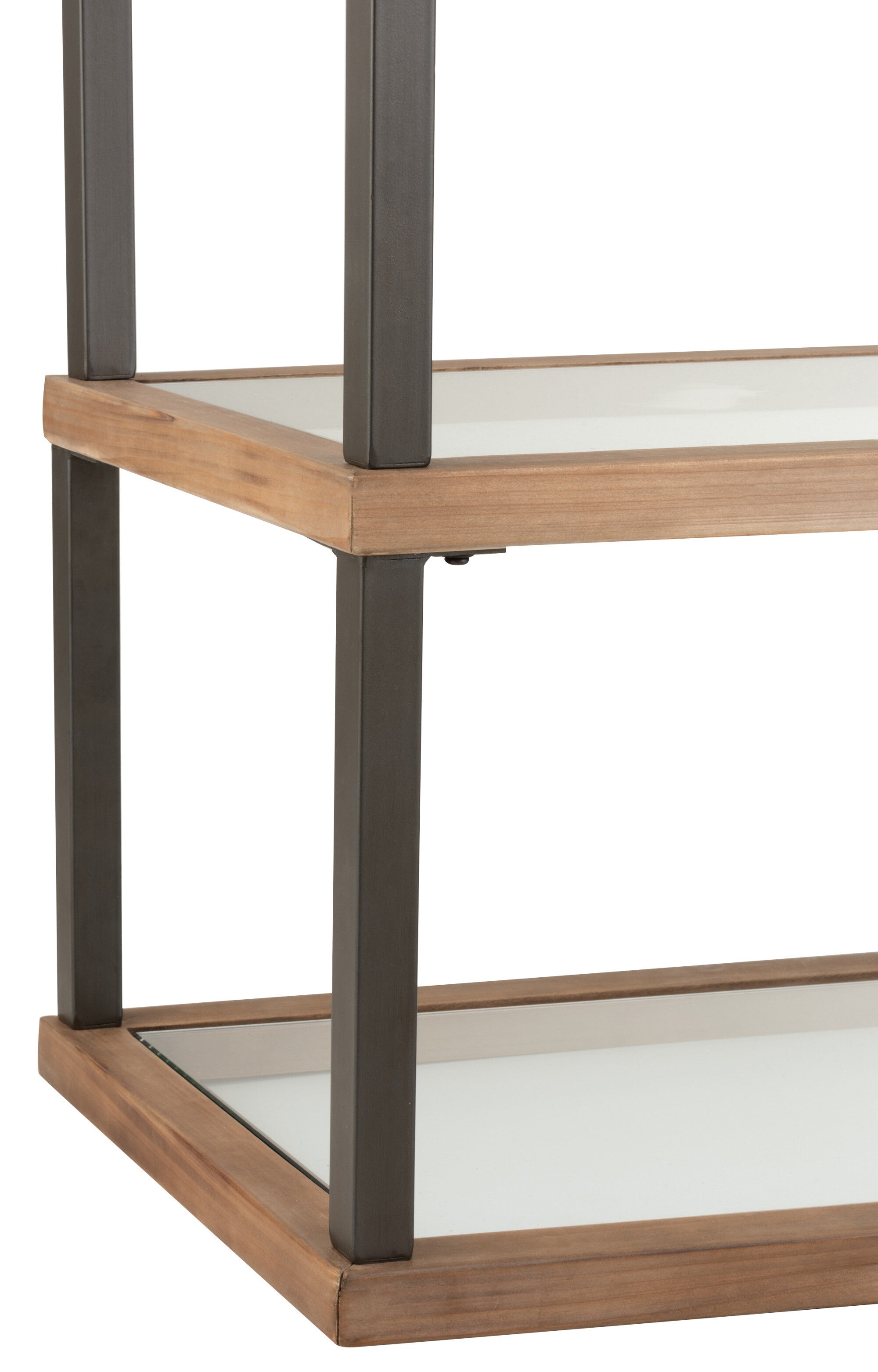 Wandtafel 3 niveaus Glas/Hout Bruin - J-LINE