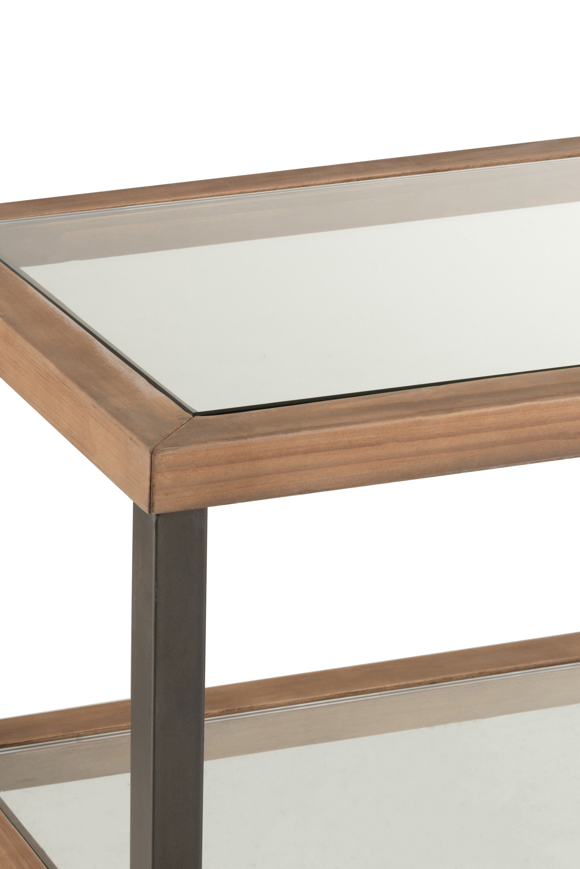 Wandtafel 3 niveaus Glas/Hout Bruin - J-LINE