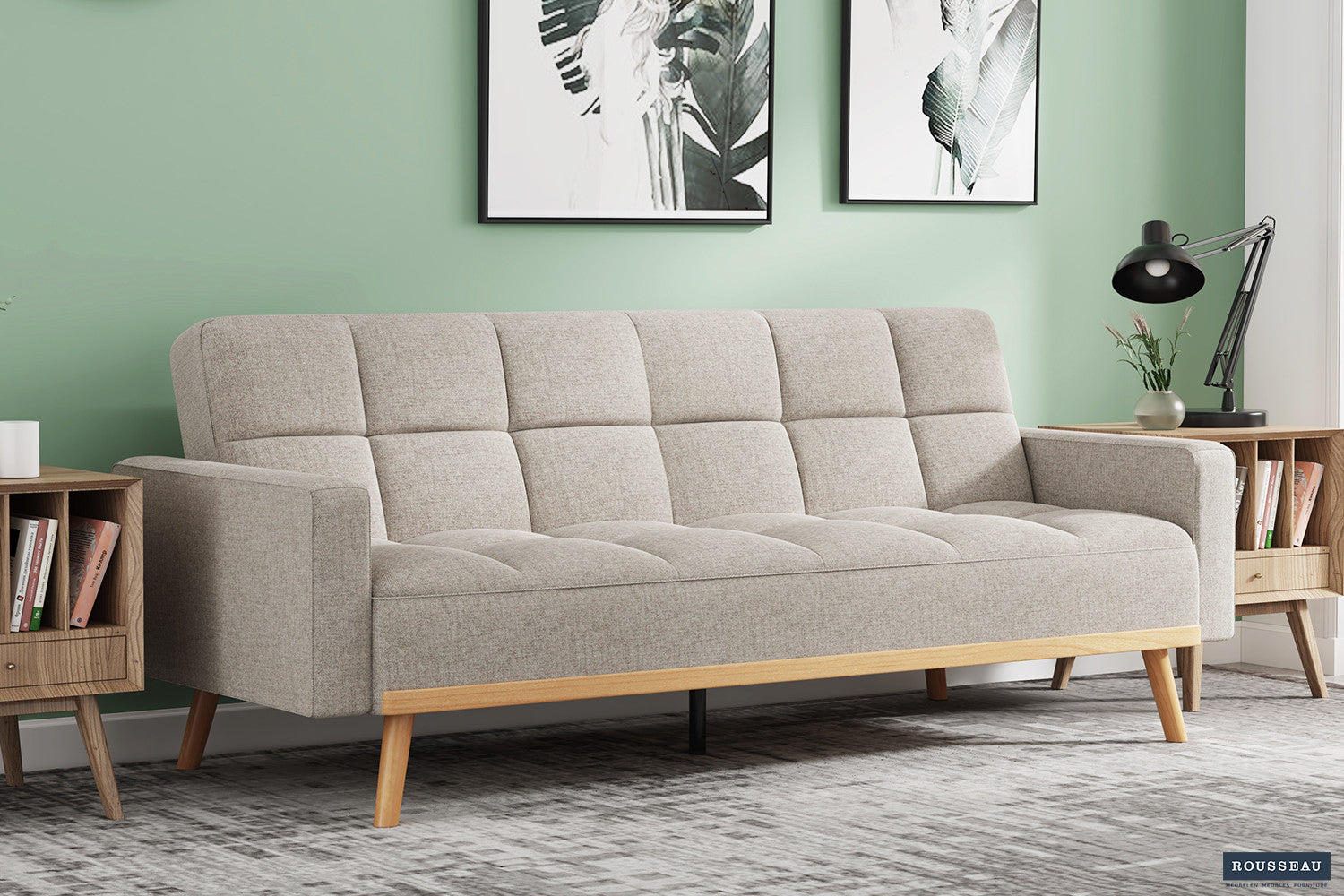 Slaapbank 'Adana' stof Davis Neve 13 beige - RS