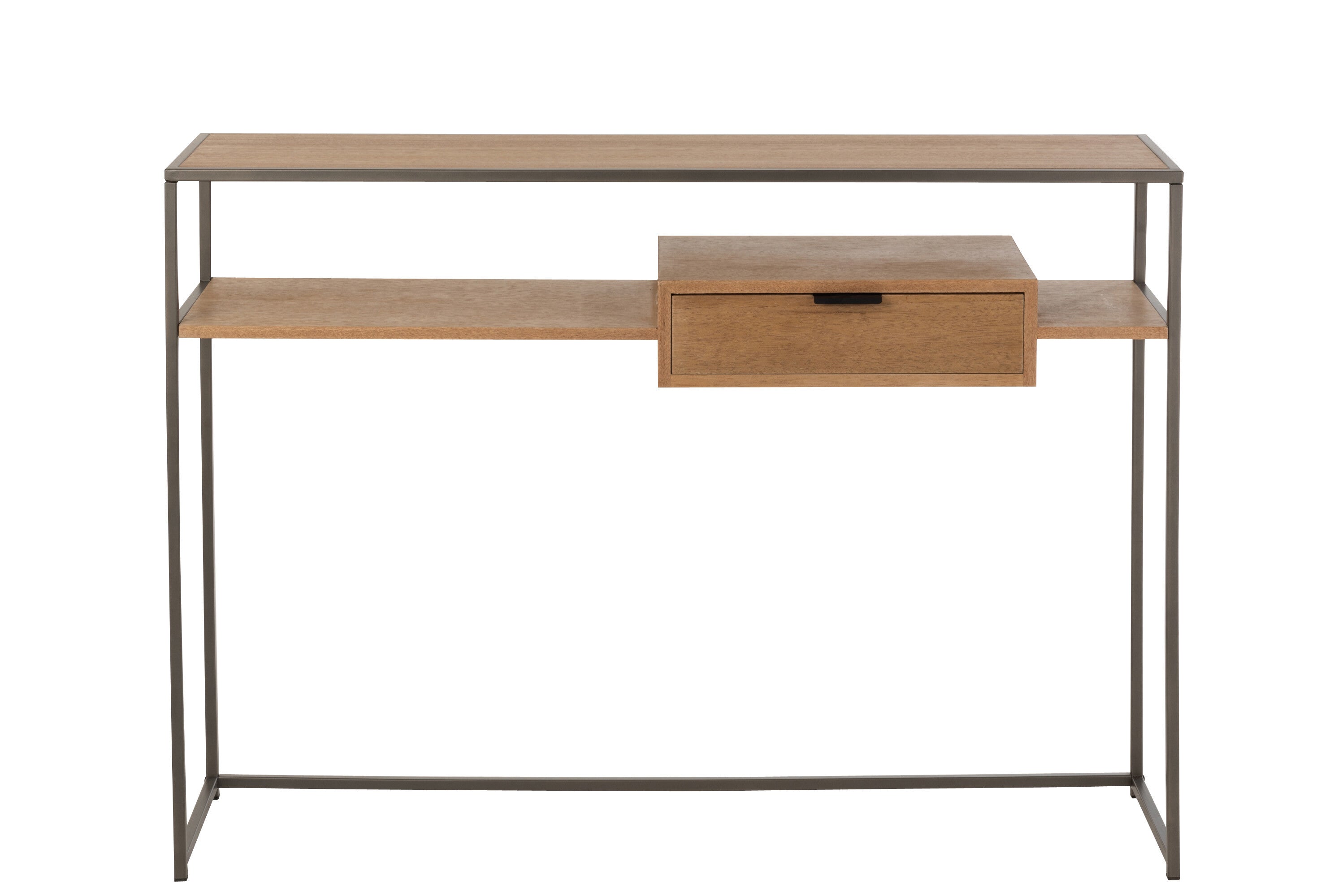 Wandtafel 1 lade Hout/Metaal Natuurlijk - J-LINE