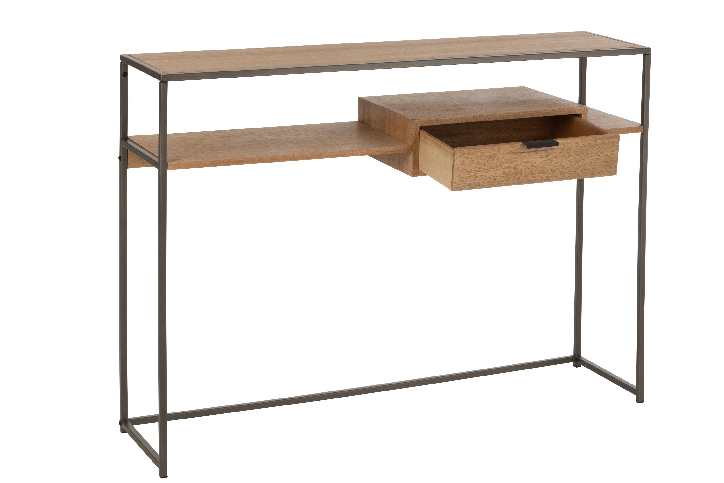 Wandtafel 1 lade Hout/Metaal Natuurlijk - J-LINE