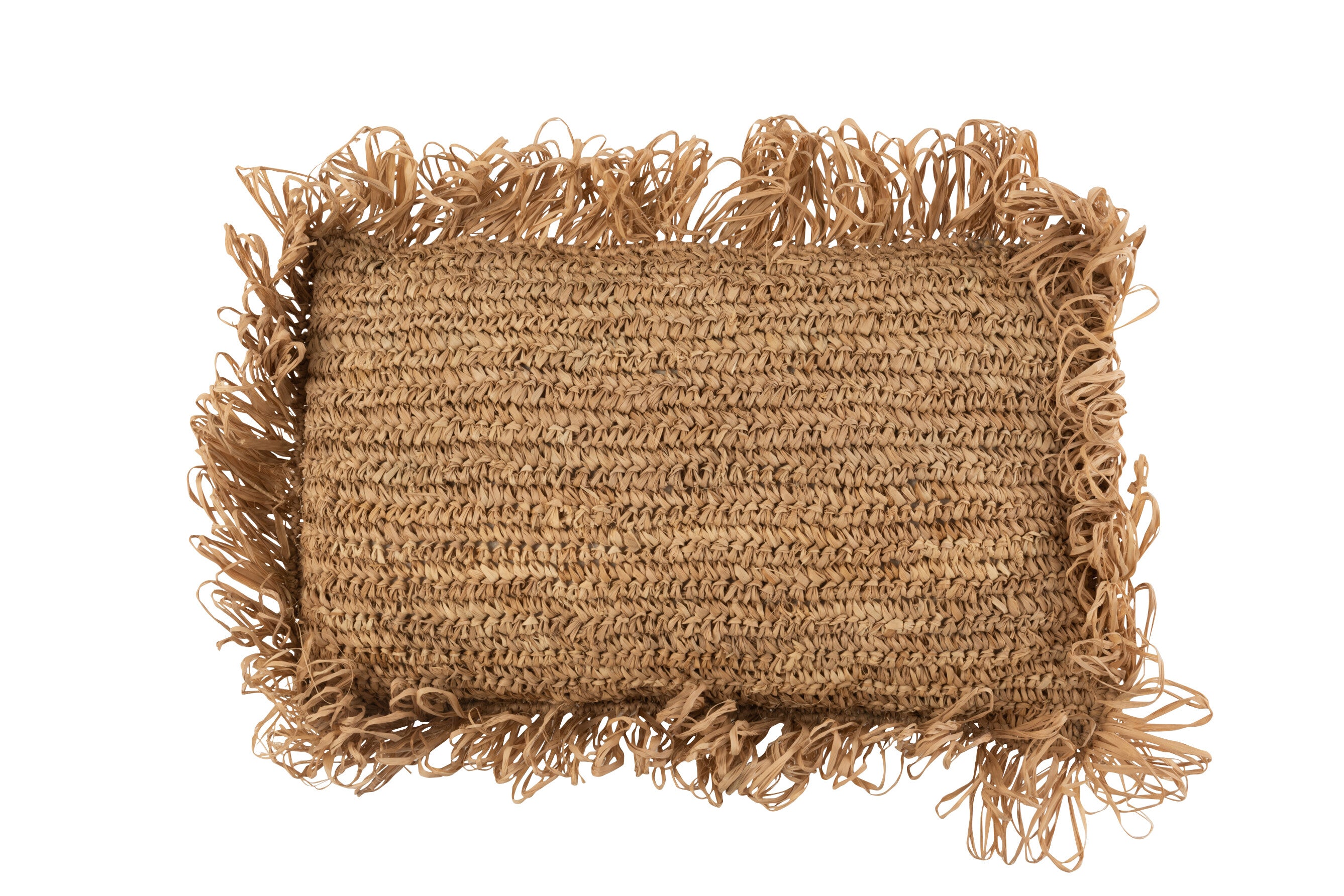Kussen Raffia Natuurlijk - J-LINE