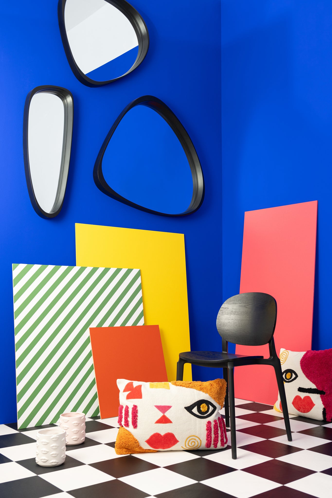 Miroir Giles MDF noir L - J-Line