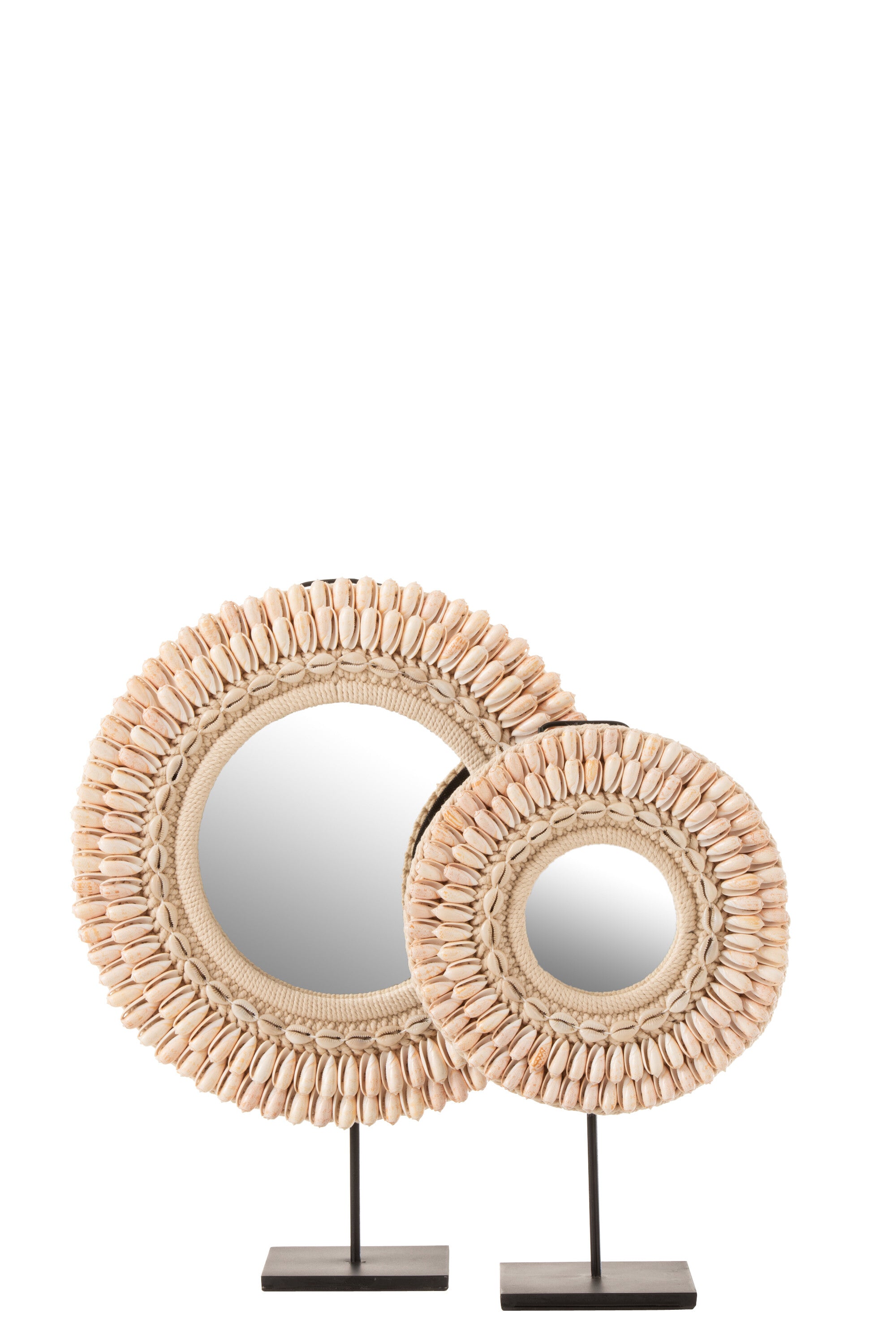 Miroir sur pied Mona Coquillages Rose Clair L - J-LINE