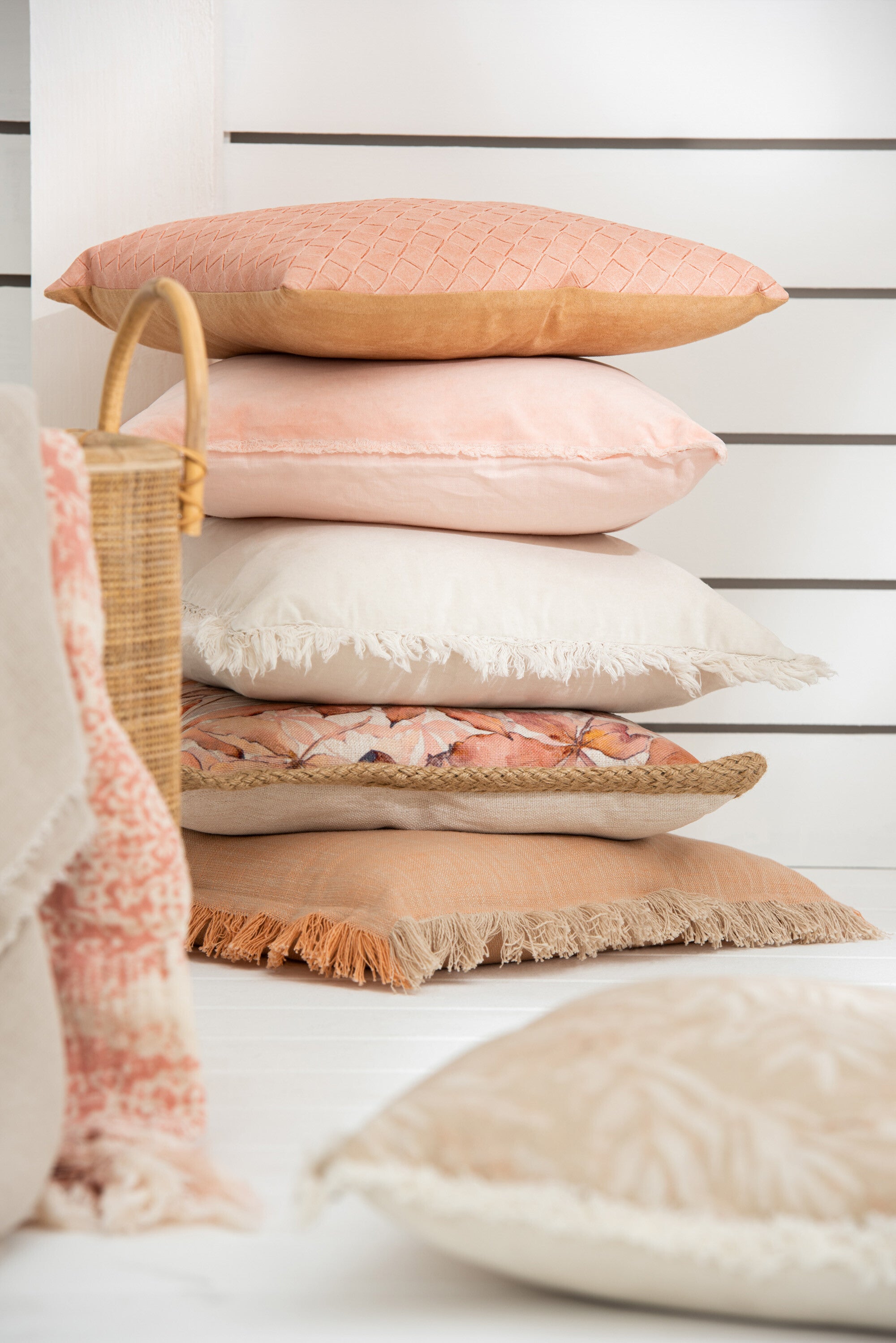 Kussen Tuin Polyester Beige/Groen - J-LINE
