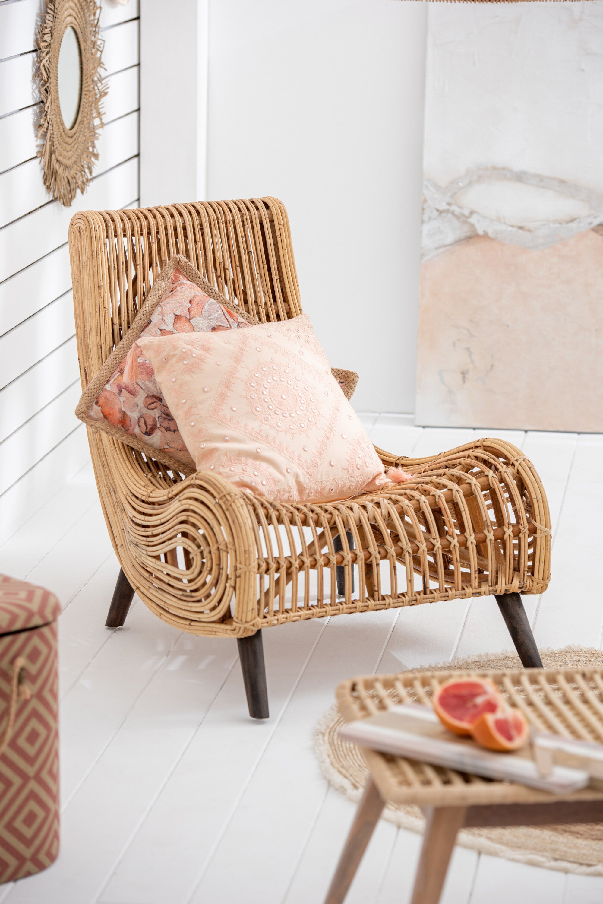 Kussen Tuin Polyester Beige/Groen - J-LINE