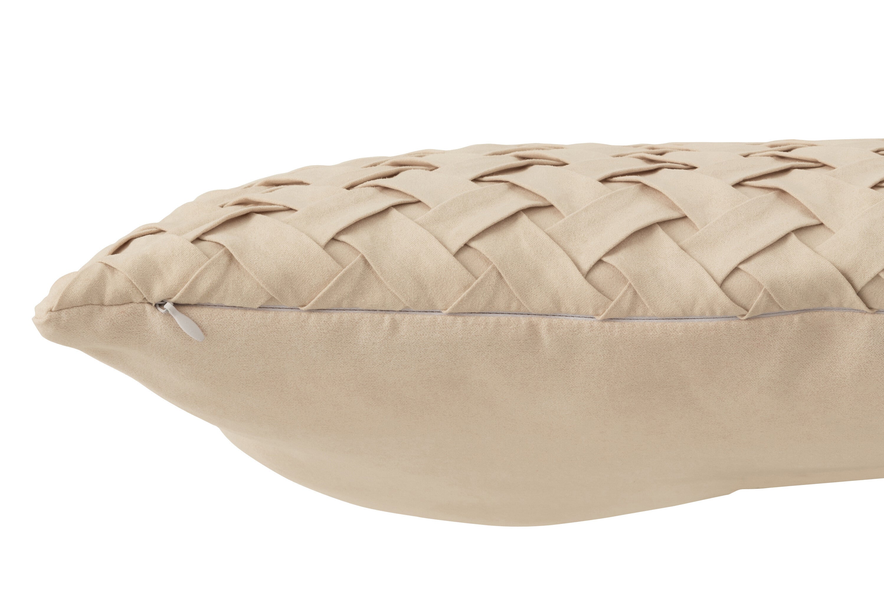 Kussen Geweven Polyester Beige - J-LINE