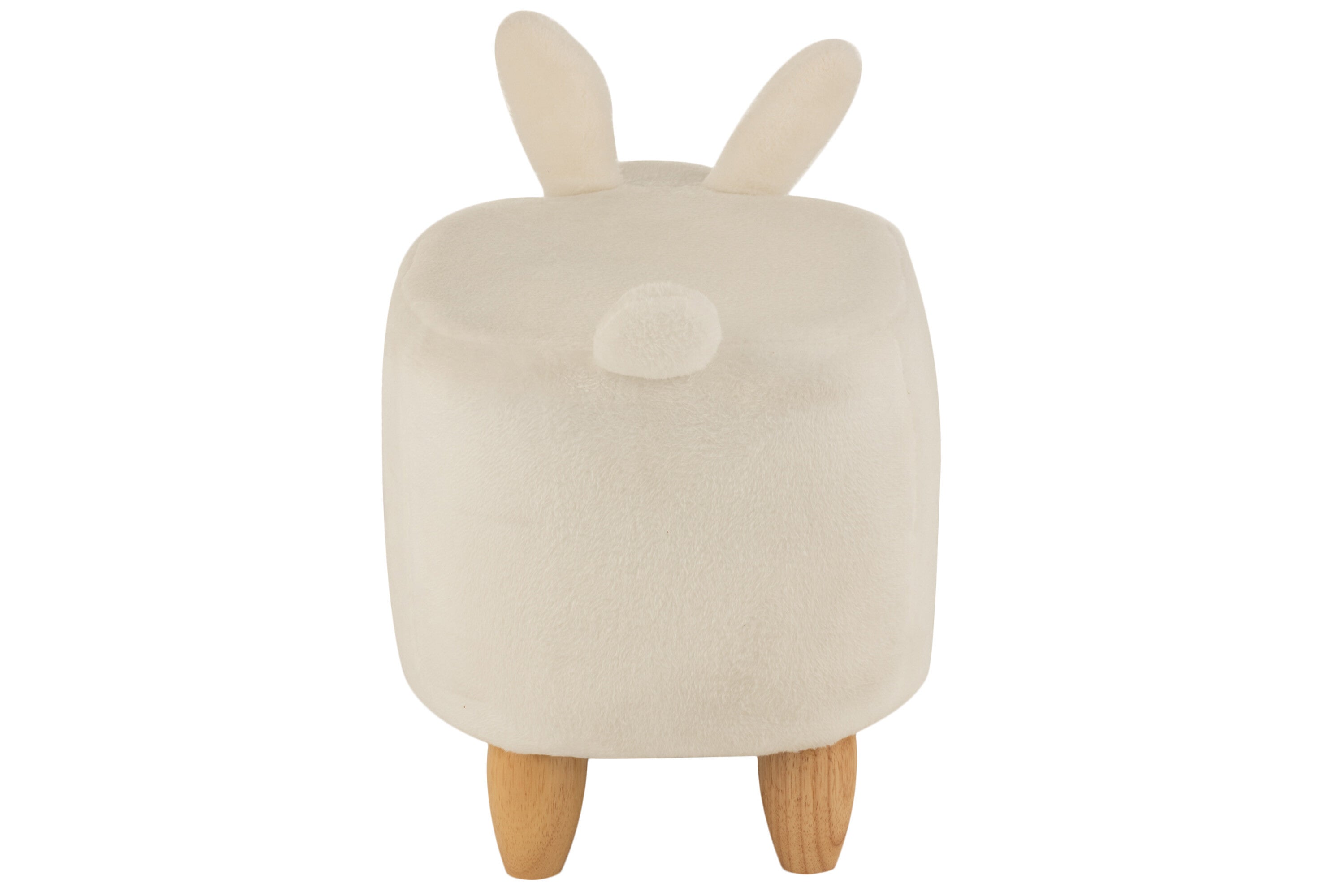 Chaise haute en bois de mouton/tissu blanc - J-LINE