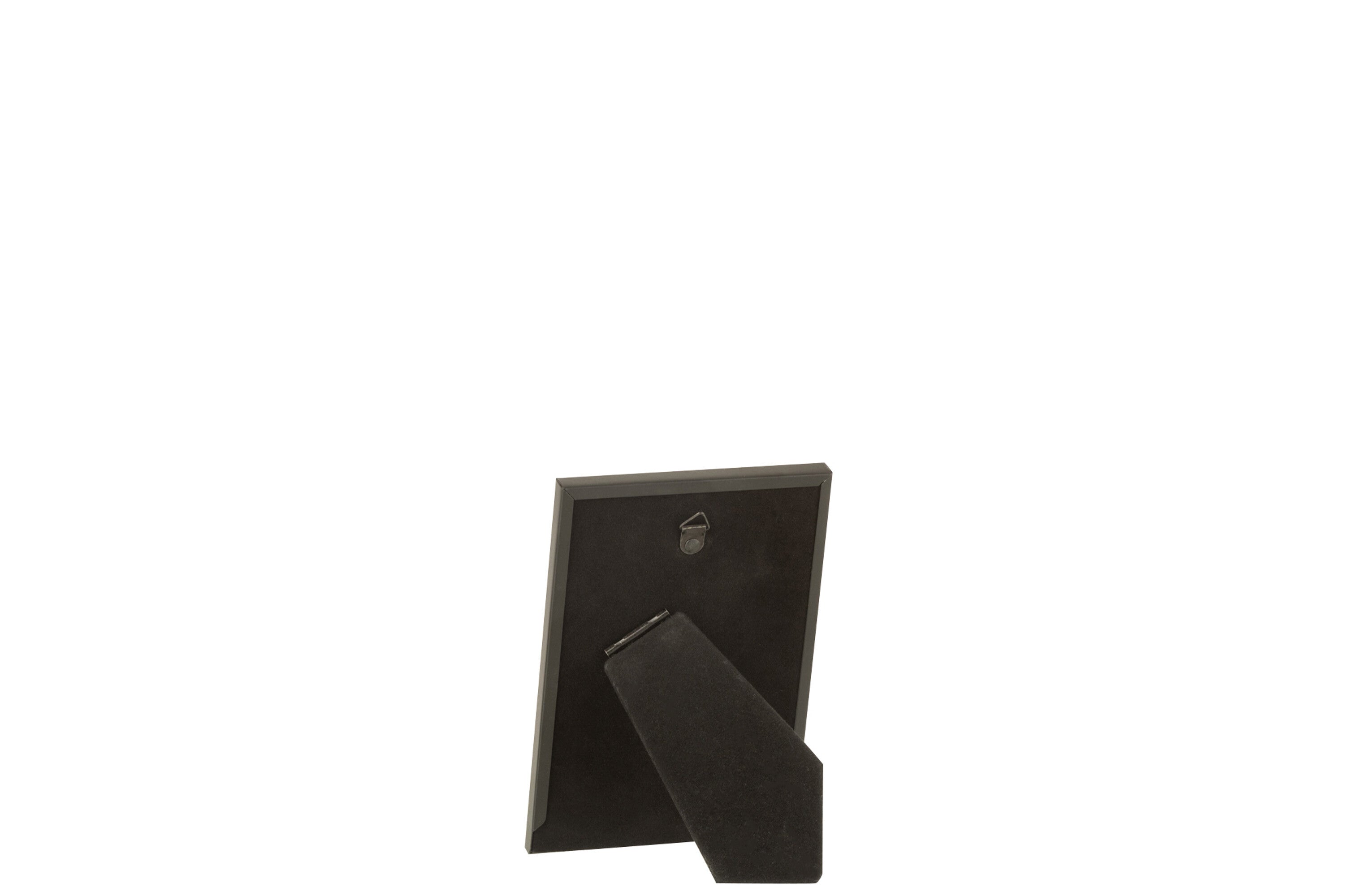 Cadre photo avec bordure en métal fin, noir S - J-LINE