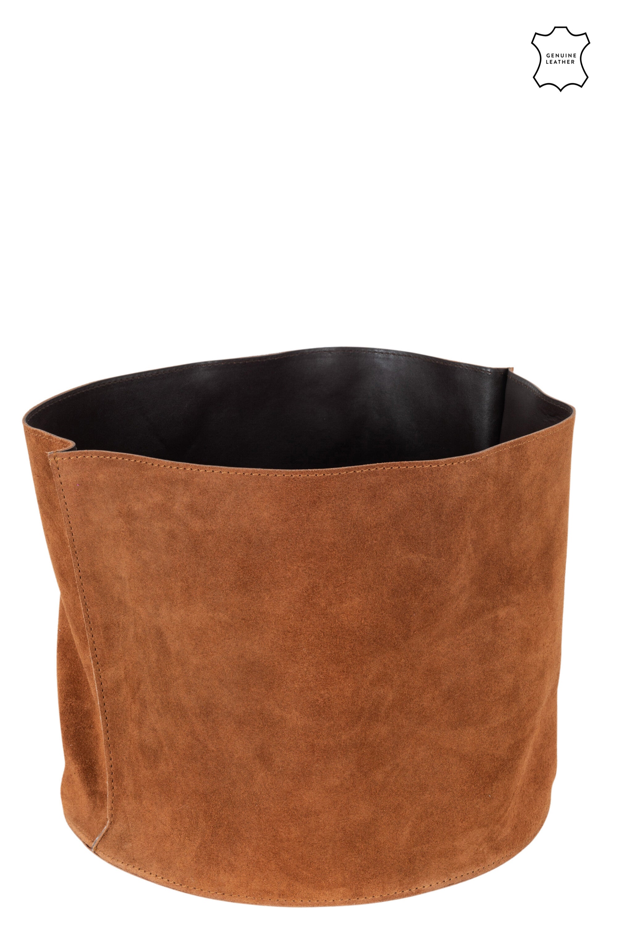 Ronde mand leder cognac - J-LINE