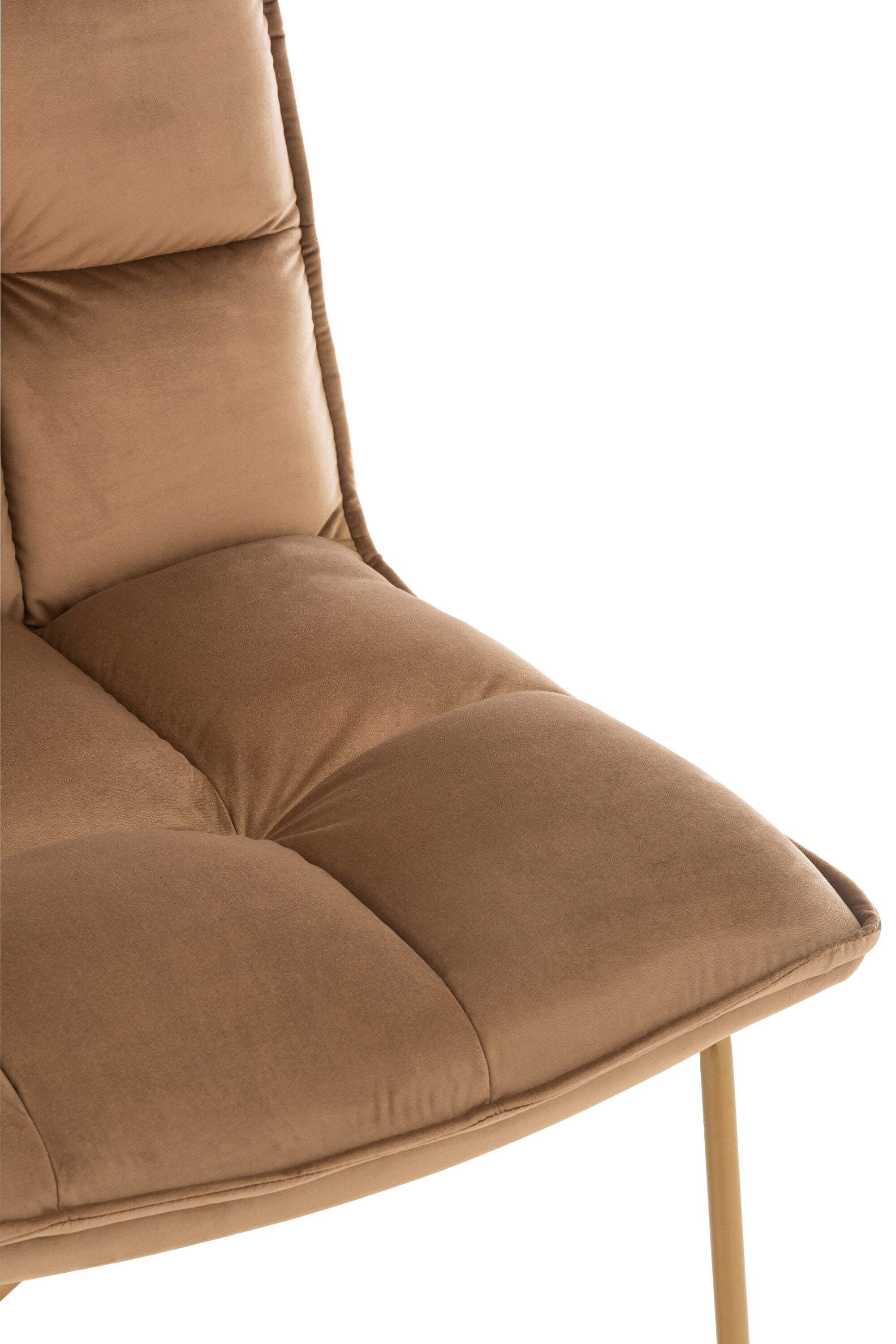Lounge zetel Lisa Metaal/Textiel Bruin - J-LINE