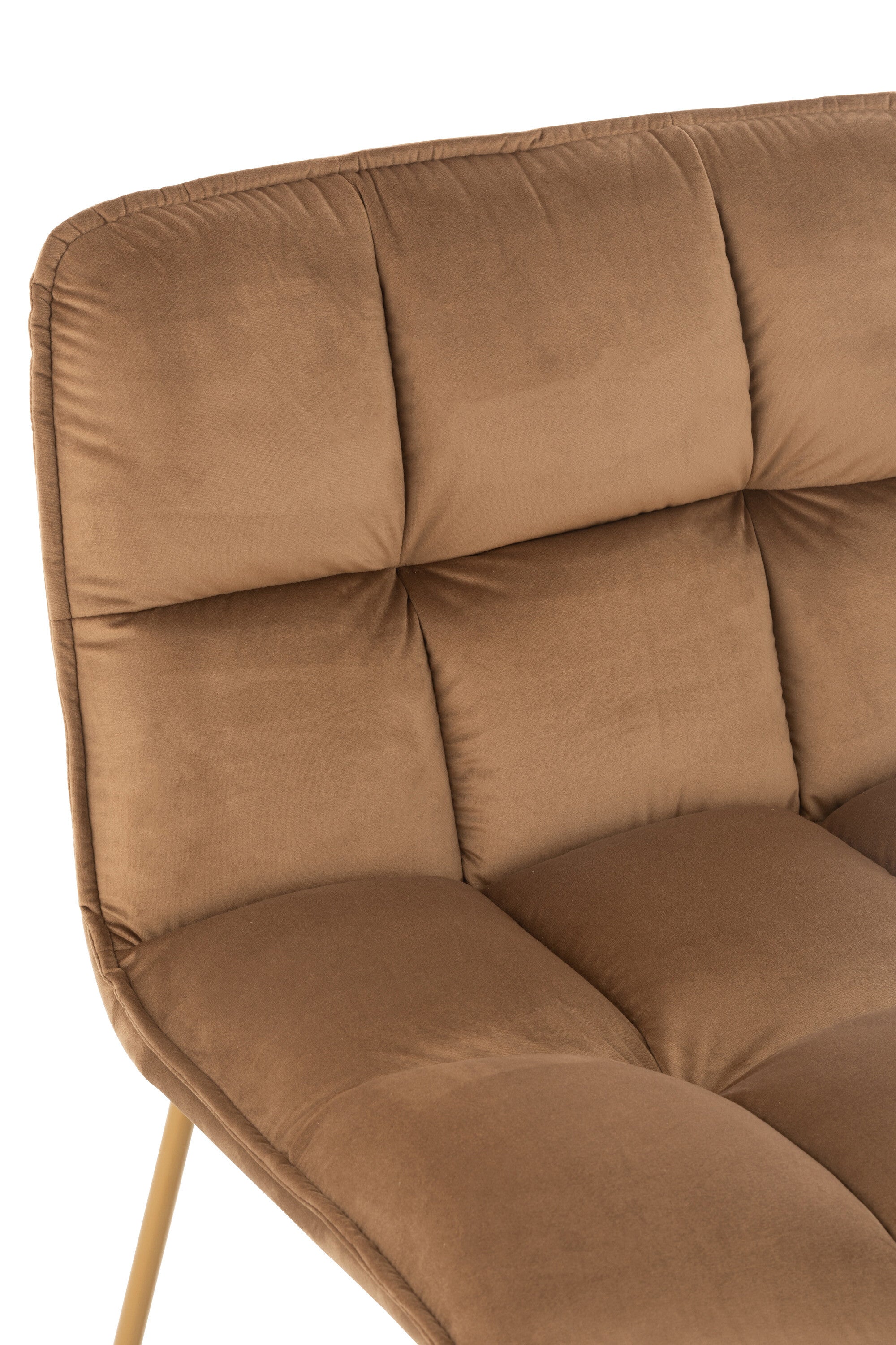 Lounge zetel Lisa Metaal/Textiel Bruin - J-LINE