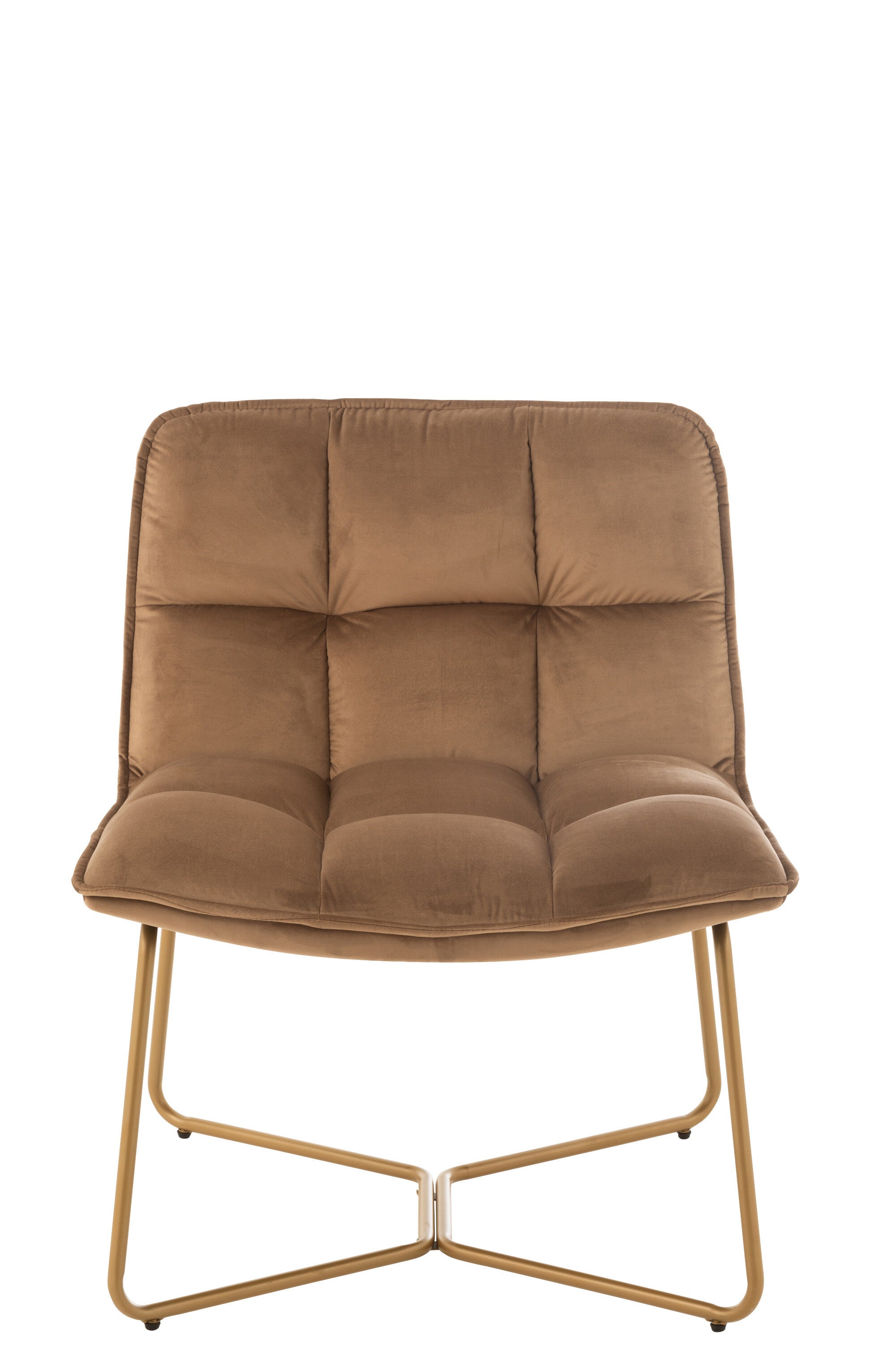 Lounge zetel Lisa Metaal/Textiel Bruin - J-LINE