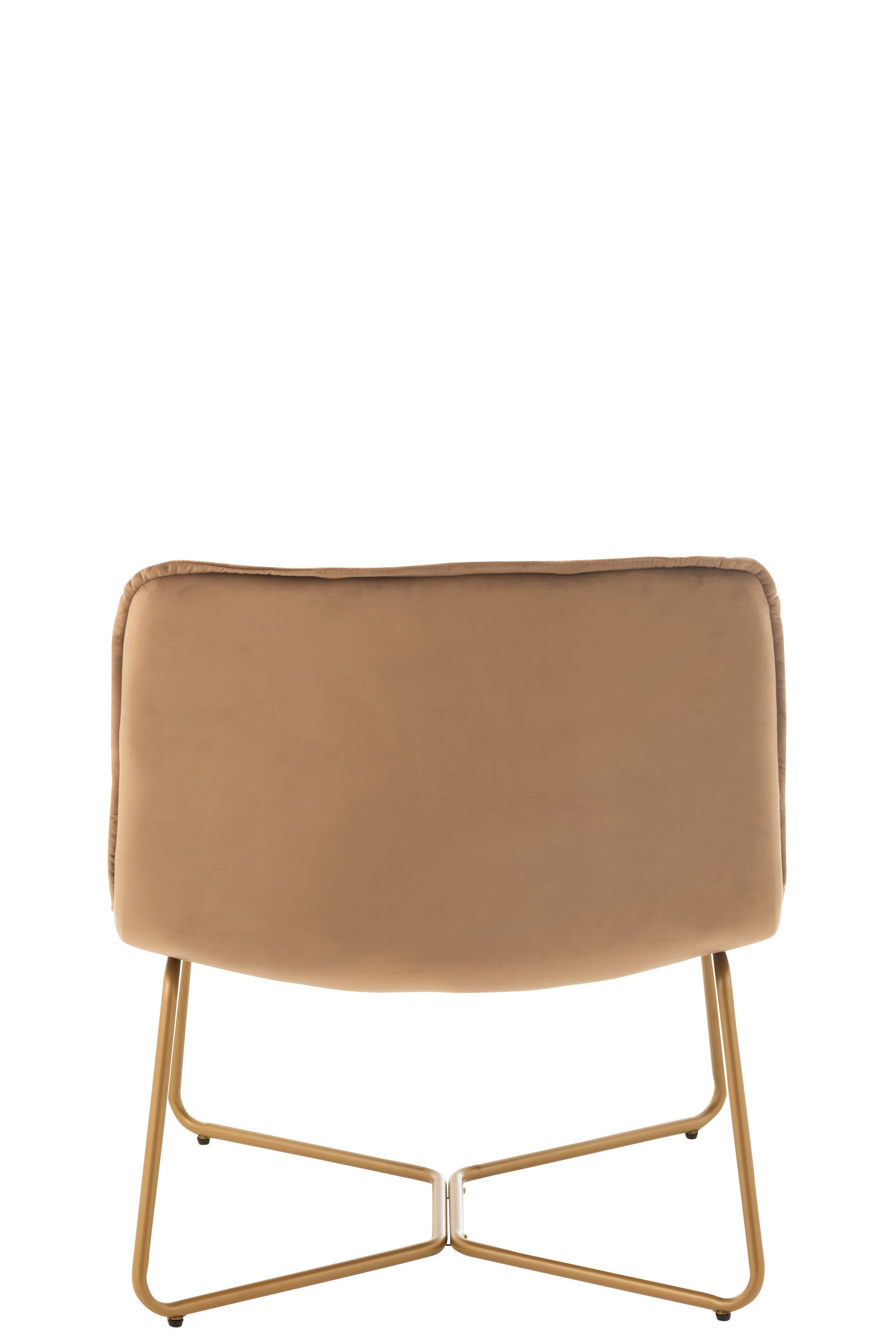 Lounge zetel Lisa Metaal/Textiel Bruin - J-LINE