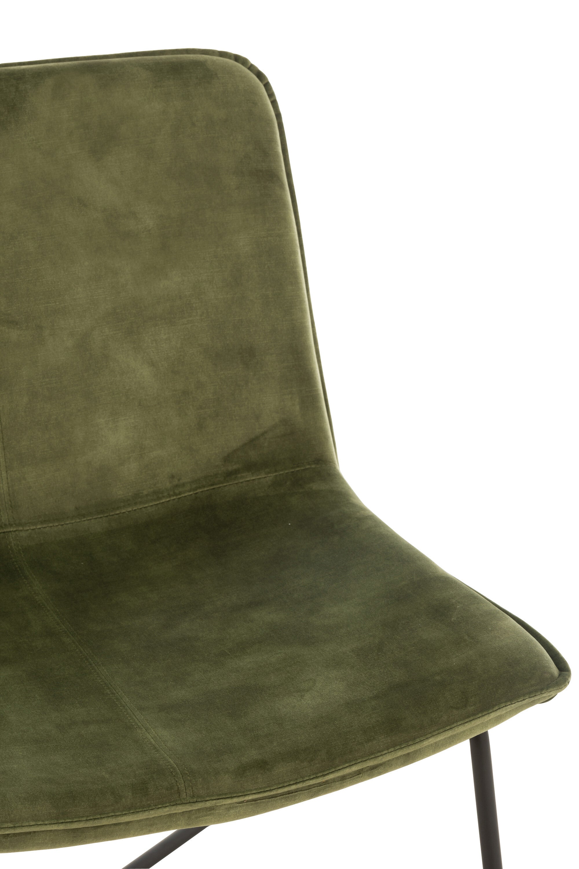 Lounge stoel Isabel Metaal/Textiel Groen - J-LINE