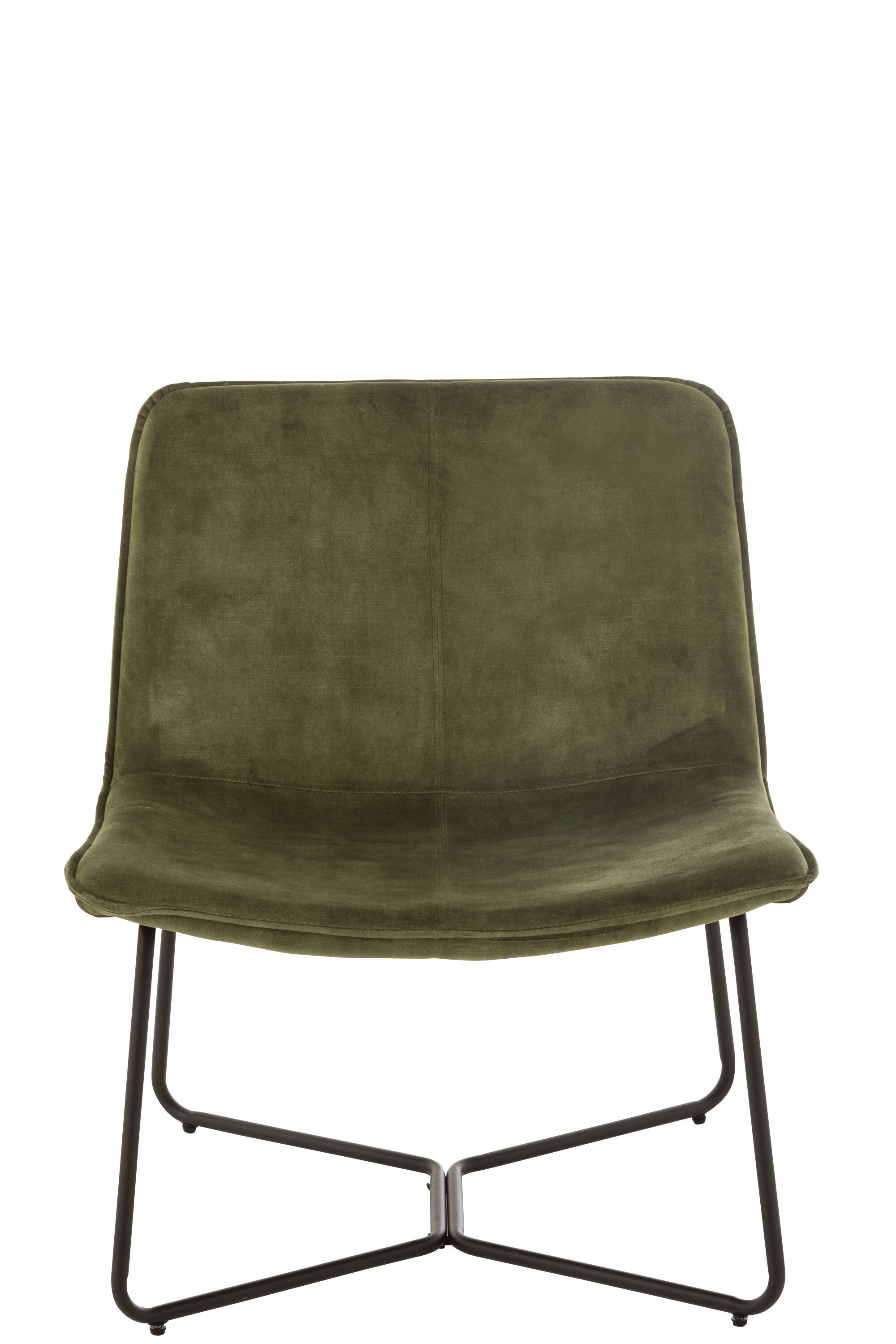 Lounge stoel Isabel Metaal/Textiel Groen - J-LINE