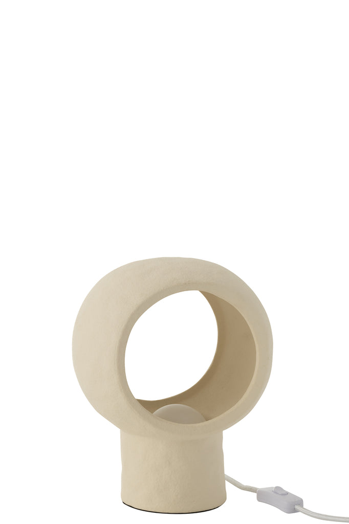 Lampe de table Circle Glass Ball Beige - J-LINE