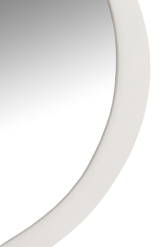 Wandspiegel rond metaal/glas wit L - J-LINE